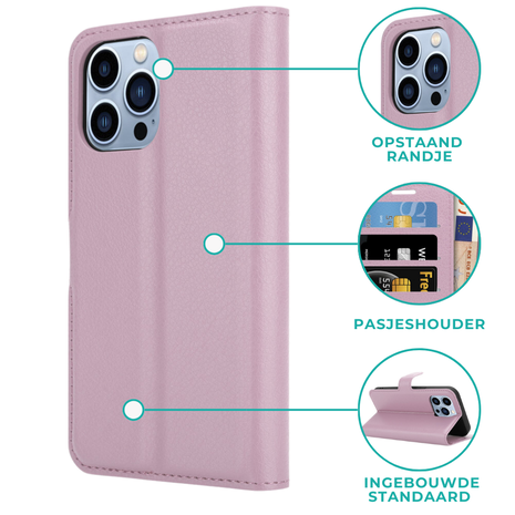 ShieldCase® ShieldCase iPhone 14 Plus wallet case (lichtroze) ShieldCase® ShieldCase iPhone 14 Plus wallet case (lichtroze)