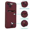 Coverzs Coverzs iPhone 13 pasjeshouder hoesje met schuifknop (bordeaux) Coverzs Coverzs iPhone 13 pasjeshouder hoesje met schuifknop (bordeaux)