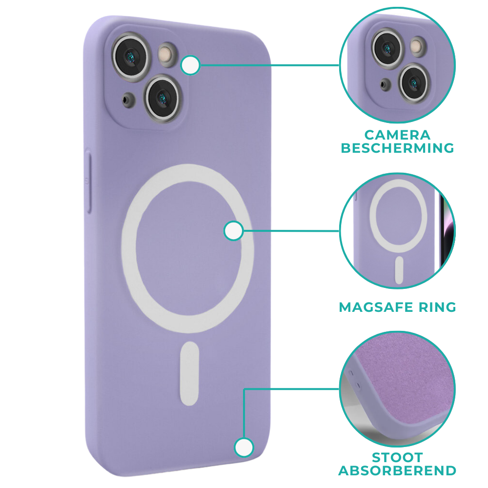 ShieldCase® ShieldCase iPhone 12 Pro Magsafe hoesje siliconen zijde (lila) ShieldCase® ShieldCase iPhone 12 Pro Magsafe hoesje siliconen zijde (lila)