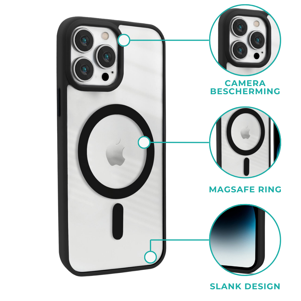 Coverzs Coverzs iPhone 14 Pro Max hoesje Magsafe mat (zwart) Coverzs Coverzs iPhone 14 Pro Max hoesje Magsafe mat (zwart)