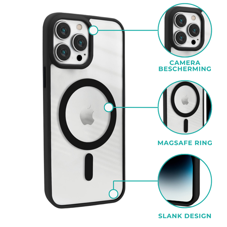 Coverzs Coverzs iPhone 14 Pro Max hoesje Magsafe mat (zwart) Coverzs Coverzs iPhone 14 Pro Max hoesje Magsafe mat (zwart)