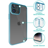 Coverzs Coverzs iPhone 12 Pro hoesje clear soft case camera cover (blauw) Coverzs Coverzs iPhone 12 Pro hoesje clear soft case camera cover (blauw)