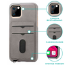 ShieldCase® ShieldCase Vintage case met pashouder iPhone 12 Pro - 6.1 inch (grijs) ShieldCase® ShieldCase Vintage case met pashouder iPhone 12 Pro - 6.1 inch (grijs)