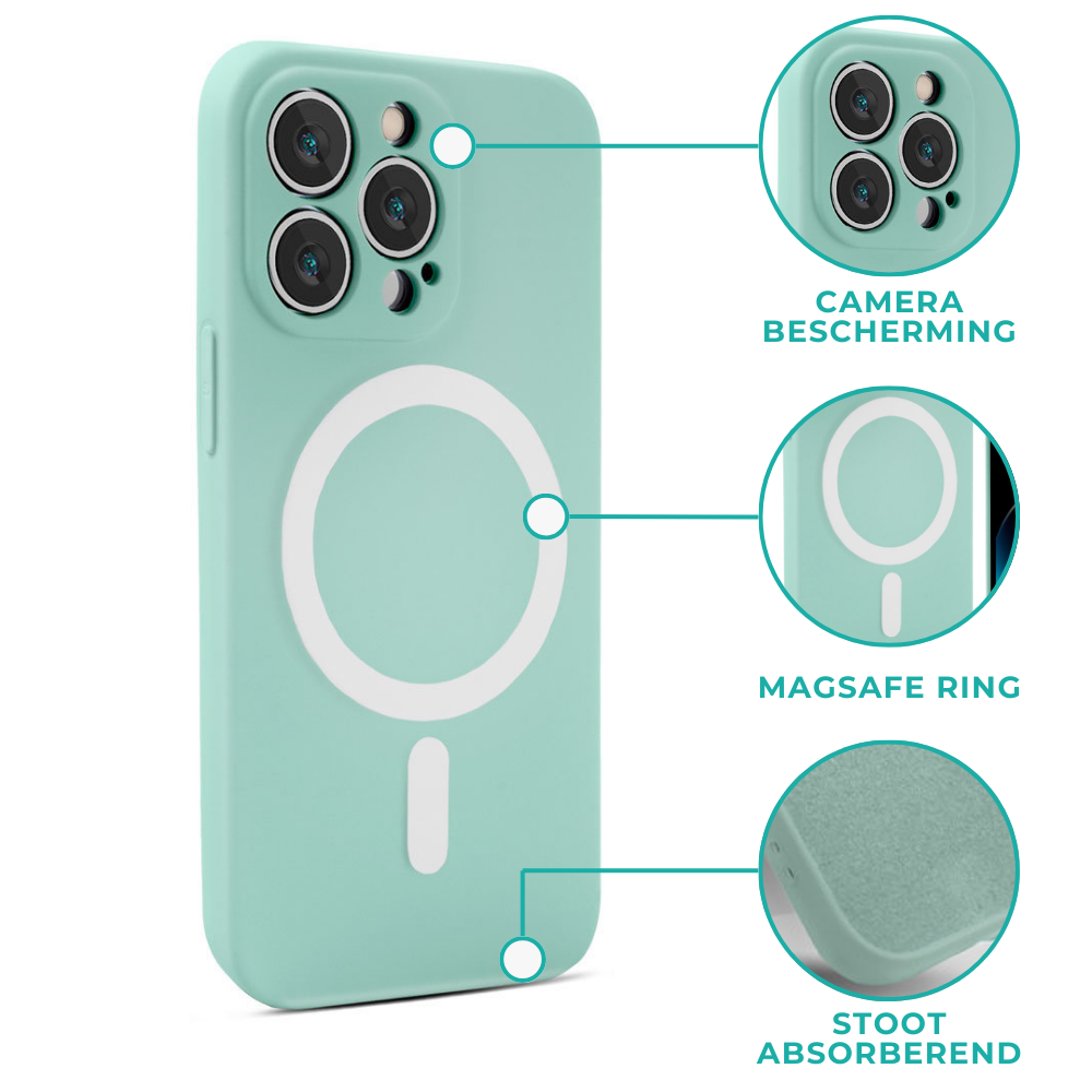 ShieldCase® ShieldCase iPhone 13 Mini Magsafe hoesje siliconen zijde (mintgroen) ShieldCase® ShieldCase iPhone 13 Mini Magsafe hoesje siliconen zijde (mintgroen)