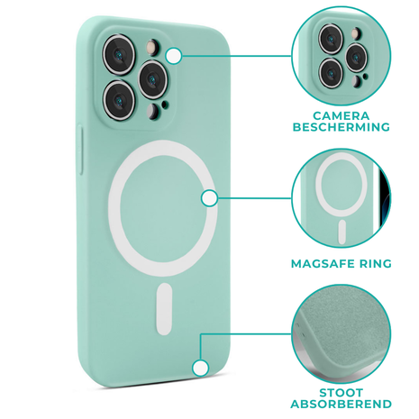 ShieldCase® ShieldCase iPhone 13 Mini Magsafe hoesje siliconen zijde (mintgroen) ShieldCase® ShieldCase iPhone 13 Mini Magsafe hoesje siliconen zijde (mintgroen)