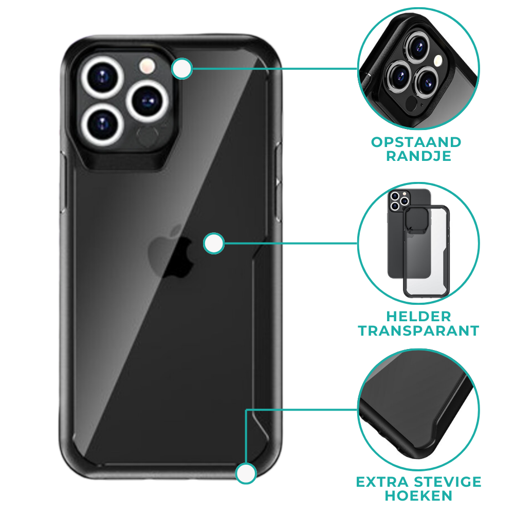 ShieldCase® ShieldCase iPhone 15 Pro Anti Shock case (zwart) ShieldCase® ShieldCase iPhone 15 Pro Anti Shock case (zwart)