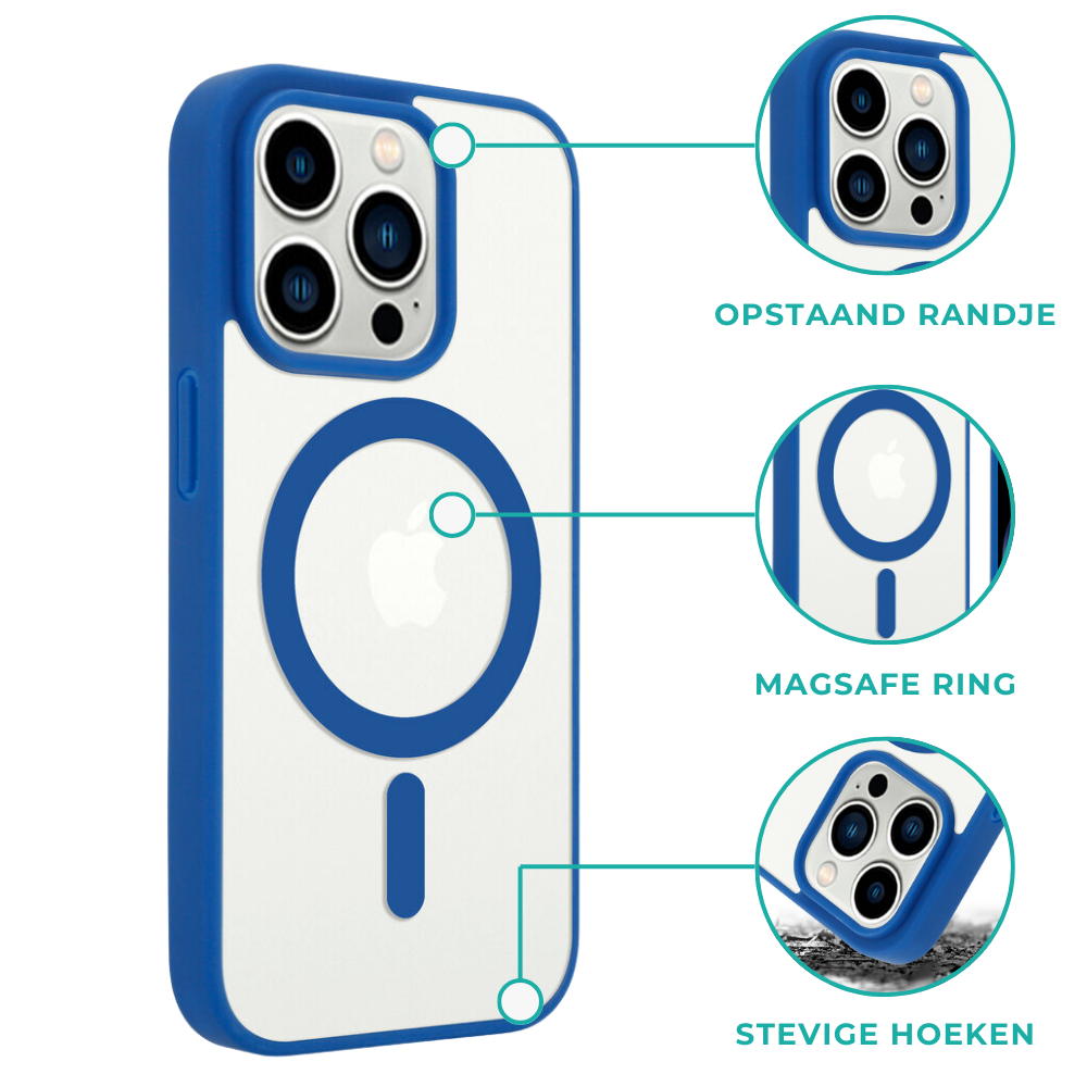 ShieldCase® ShieldCase iPhone 11 Magsafe hoesje transparant gekleurde rand (blauw) ShieldCase® ShieldCase iPhone 11 Magsafe hoesje transparant gekleurde rand (blauw)