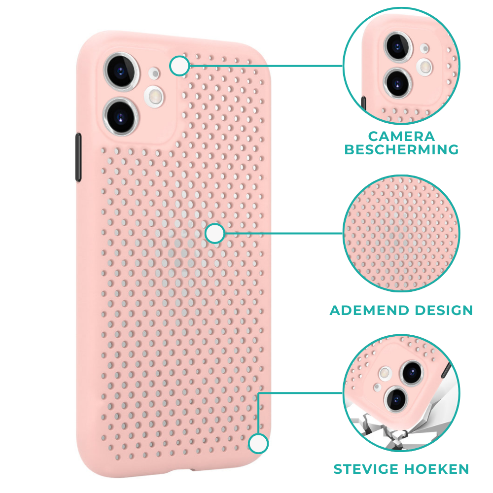ShieldCase® Shieldcase siliconen hoesje met gaatjes iPhone 11 Pro Max (roze)