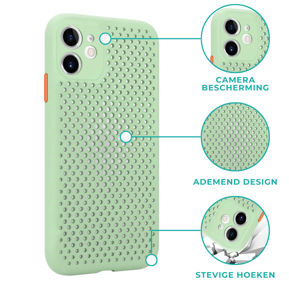 ShieldCase® Shieldcase siliconen hoesje met gaatjes iPhone 11 Pro (lichtgroen)
