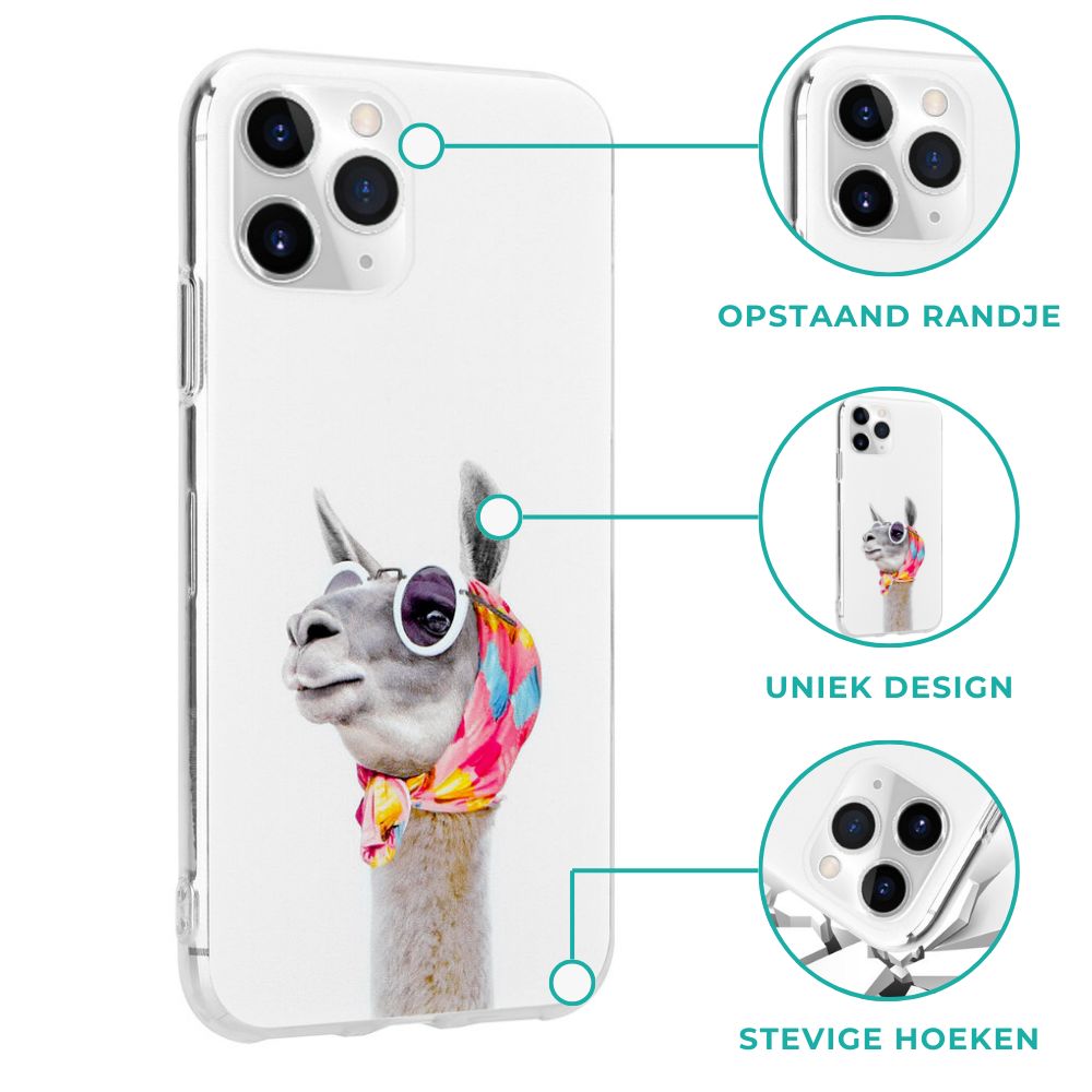 ShieldCase® ShieldCase No Drama Lama iPhone 12 Pro Max hoesje ShieldCase® ShieldCase No Drama Lama iPhone 12 Pro Max hoesje