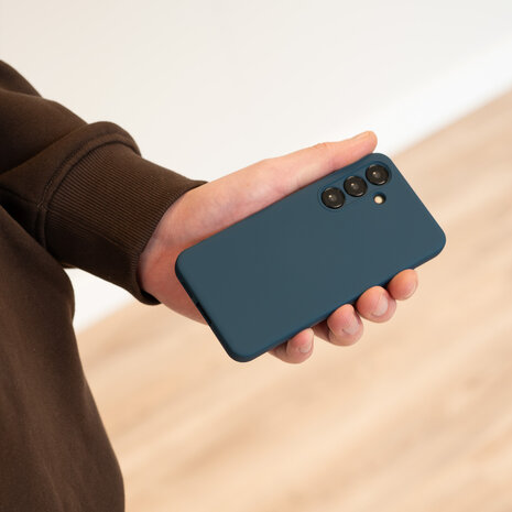 ShieldCase® ShieldCase Samsung Galaxy S25 siliconen hoesje (donkerblauw)