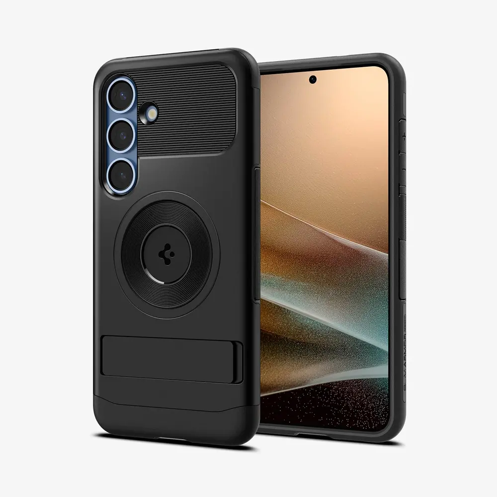 Spigen Spigen Samsung Galaxy S25 Plus Slim Armor MagFit hoesje (zwart) Spigen Spigen Samsung Galaxy S25 Plus Slim Armor MagFit hoesje (zwart)