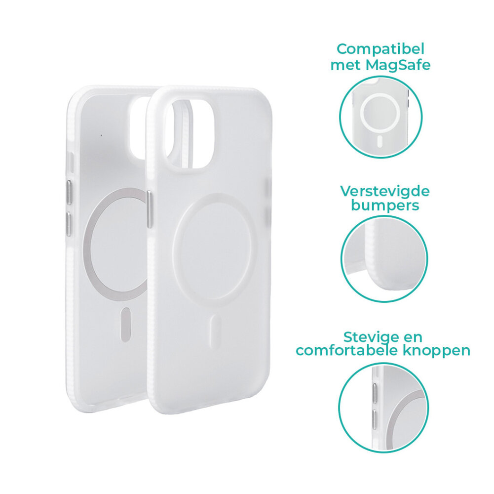 Coverzs Coverzs iPhone 12 Pro smooth siliconen MagSafe case (transparant)