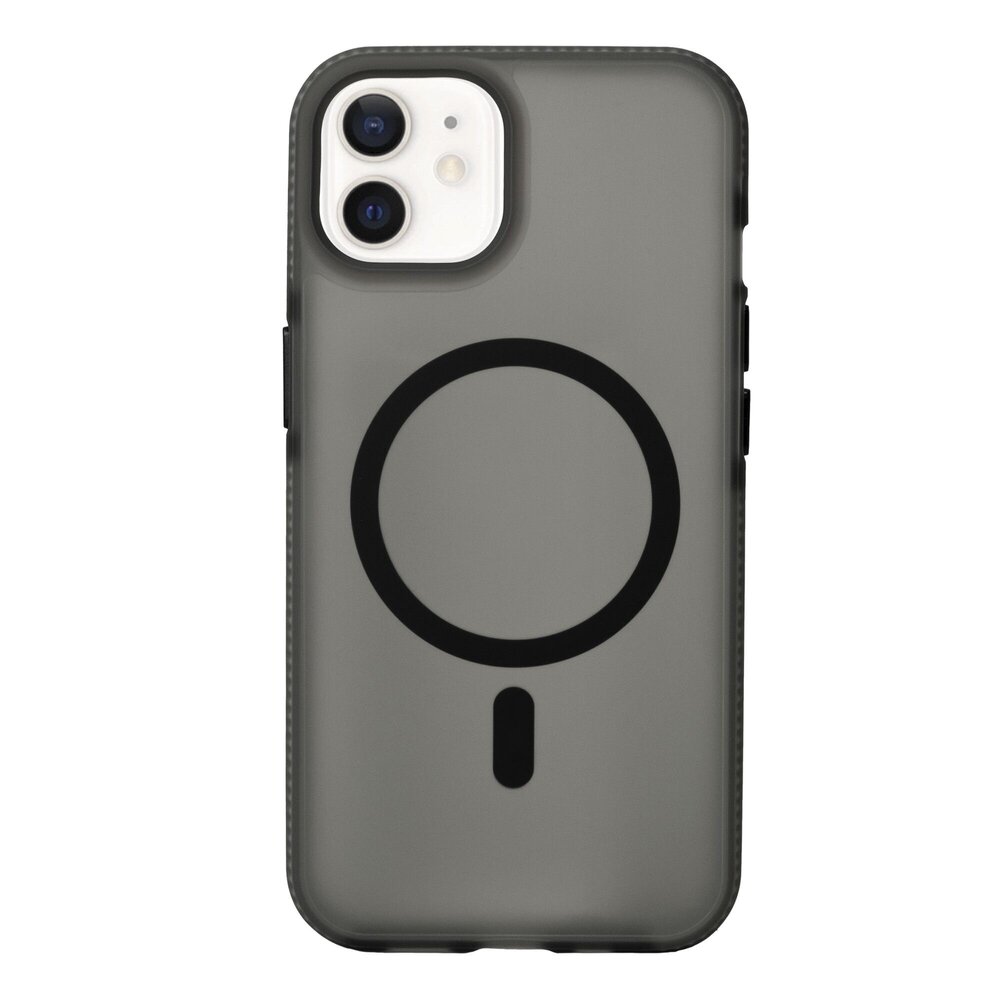 Coverzs Coverzs iPhone 12 Pro smooth siliconen MagSafe case (zwart)