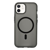 Coverzs iPhone 12 Pro smooth siliconen MagSafe case (zwart)