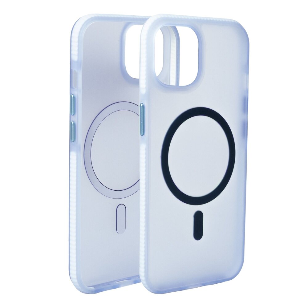 Coverzs Coverzs iPhone 12 Pro smooth siliconen MagSafe case (lichtblauw)