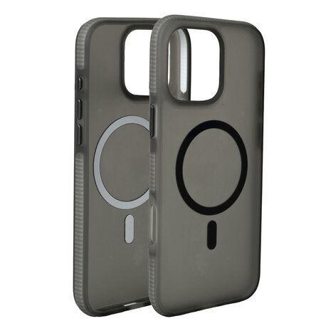 Coverzs Coverzs iPhone 16 Pro smooth siliconen MagSafe case (zwart)