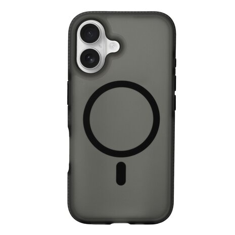 Coverzs Coverzs iPhone 16 Plus smooth siliconen MagSafe case (zwart)
