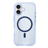 Coverzs iPhone 16 Plus smooth siliconen MagSafe case (lichtblauw)