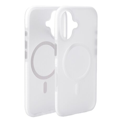 Coverzs Coverzs iPhone 16 smooth siliconen MagSafe case (transparant)