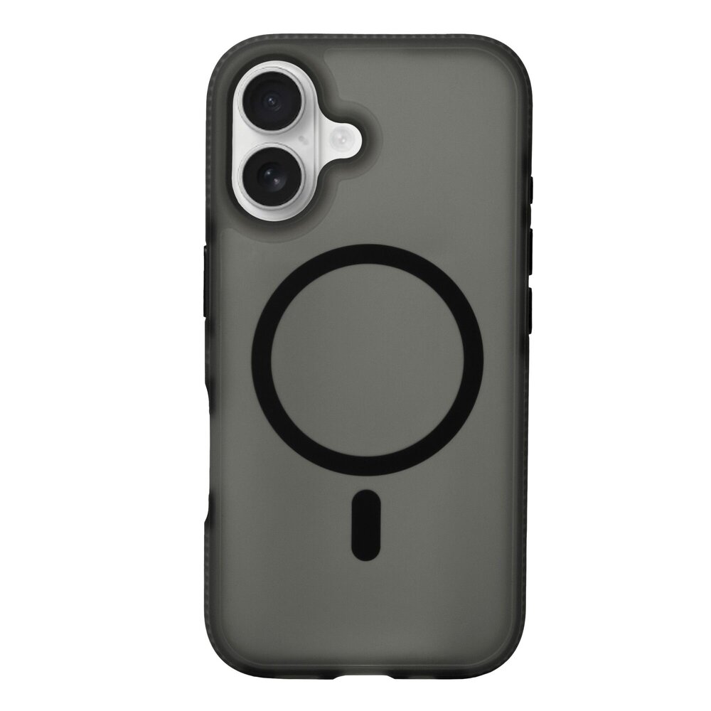 Coverzs Coverzs iPhone 16 smooth siliconen MagSafe case (zwart)