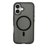 Coverzs iPhone 16 smooth siliconen MagSafe case (zwart)
