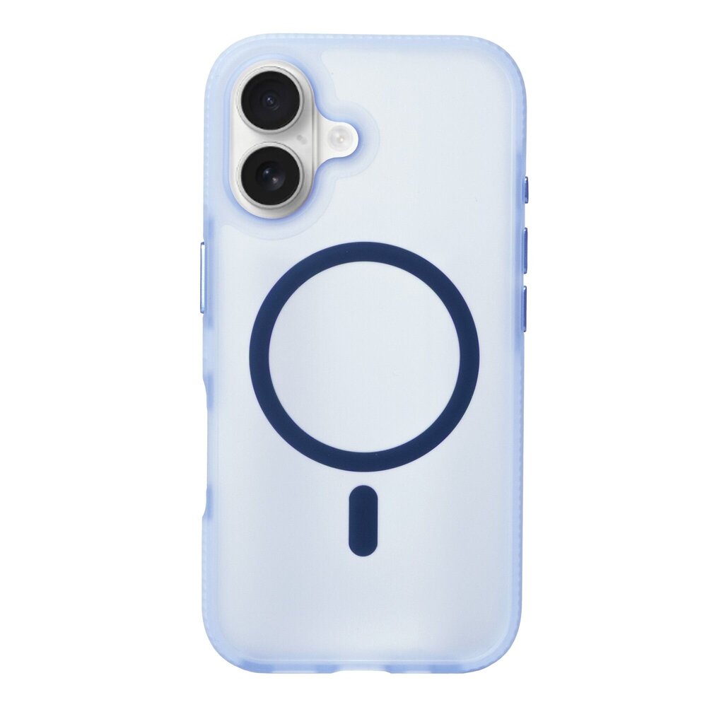 iPhone 16 smooth siliconen MagSafe case (lichtblauw) - Phone-Factory