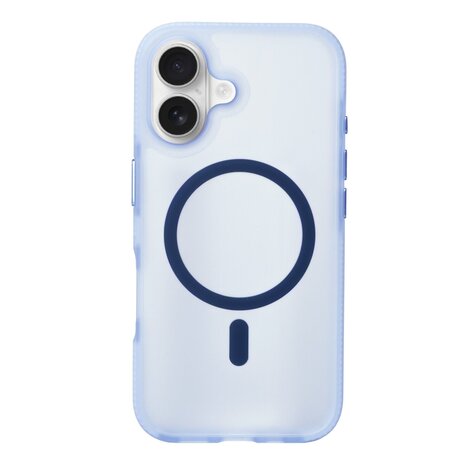 Coverzs Coverzs iPhone 16 smooth siliconen MagSafe case (lichtblauw)