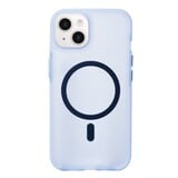 Coverzs iPhone 15 smooth siliconen MagSafe case (lichtblauw)