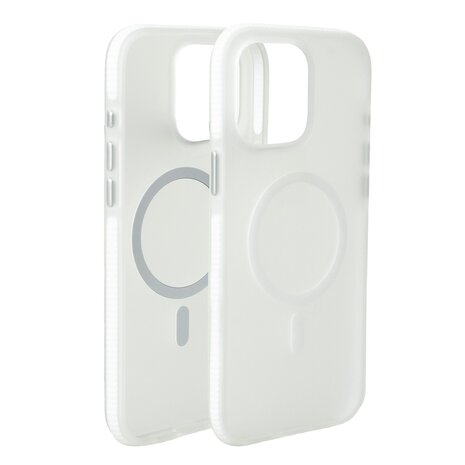 Coverzs Coverzs iPhone 14 Pro Max smooth siliconen MagSafe case (transparant)