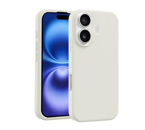 Coverzs iPhone 16 luxe siliconen hoesje (beige)