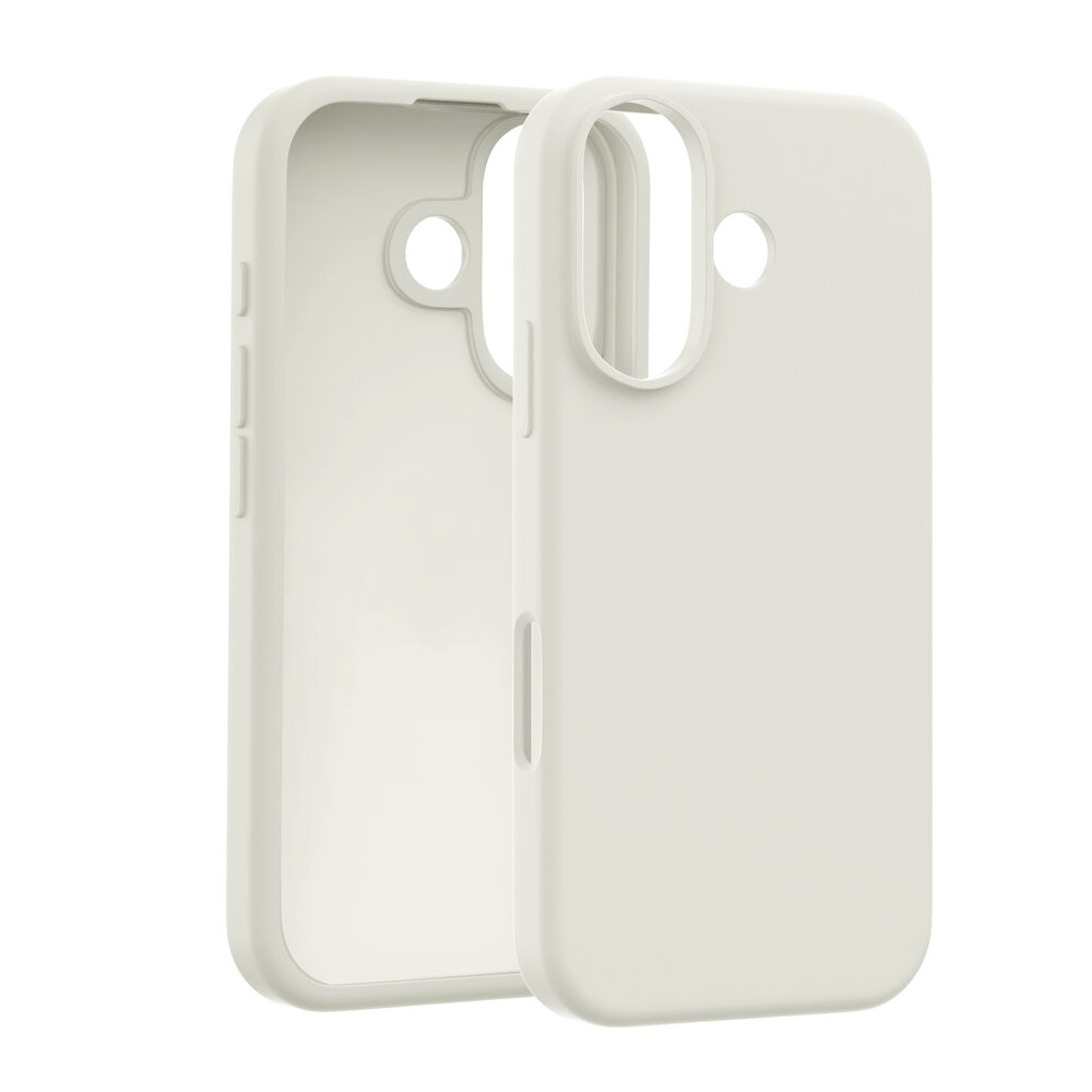 Coverzs Coverzs iPhone 16 Plus luxe siliconen hoesje (beige)