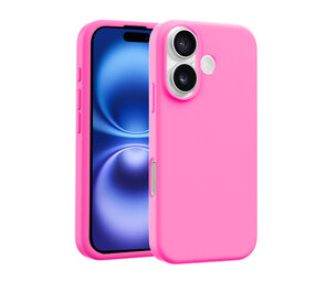 Coverzs iPhone 16 Plus luxe siliconen hoesje (roze)