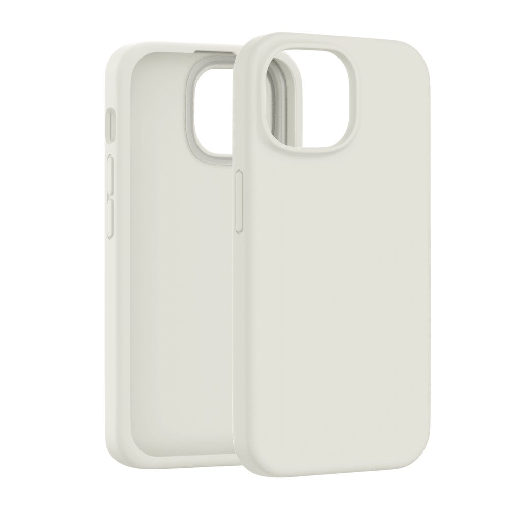 Coverzs Coverzs iPhone 15 luxe siliconen hoesje (beige)