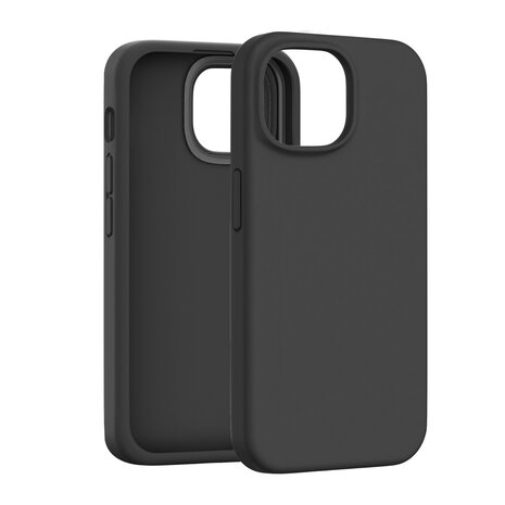 Coverzs Coverzs iPhone 15 luxe siliconen hoesje (zwart)