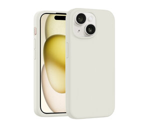 Coverzs iPhone 14 luxe siliconen hoesje (beige)