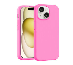 Coverzs iPhone 13 luxe siliconen hoesje (roze)