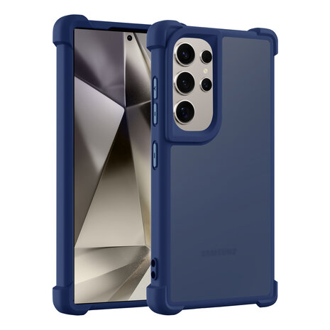Coverzs Coverzs Samsung Galaxy S25 Ultra matte Shock case (donkerblauw) Coverzs Coverzs Samsung Galaxy S25 Ultra matte Shock case (donkerblauw)