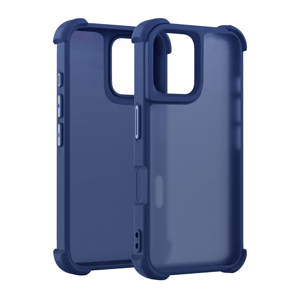 Coverzs Coverzs iPhone 16 Plus matte Shock case (donkerblauw) Coverzs Coverzs iPhone 16 Plus matte Shock case (donkerblauw)