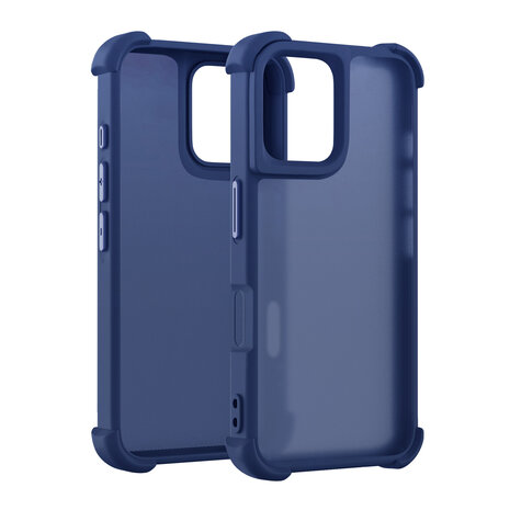 Coverzs Coverzs iPhone 16 Plus matte Shock case (donkerblauw) Coverzs Coverzs iPhone 16 Plus matte Shock case (donkerblauw)