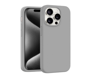 Coverzs iPhone 13 Pro Max luxe siliconen hoesje (grijs)