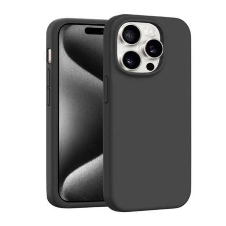 Coverzs Coverzs iPhone 13 Pro luxe siliconen MagSafe hoesje (zwart)