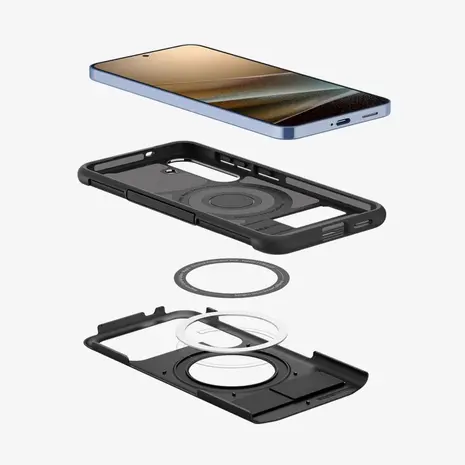 spigen Spigen Samsung Galaxy S25 Slim Armor Backcover MagSafe voor de - (Zwart) spigen Spigen Samsung Galaxy S25 Slim Armor Backcover MagSafe voor de - (Zwart)