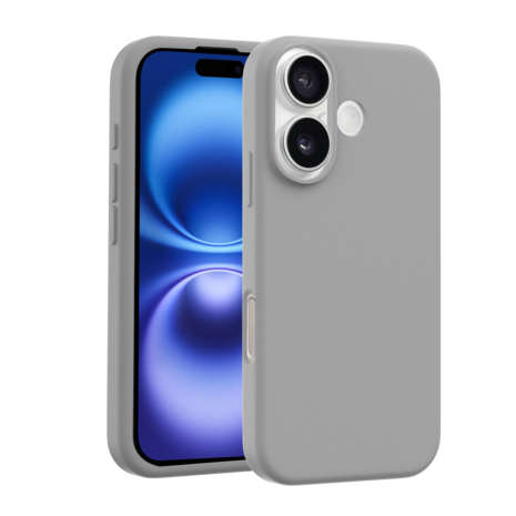 Coverzs Coverzs iPhone 16 luxe siliconen MagSafe hoesje (grijs)