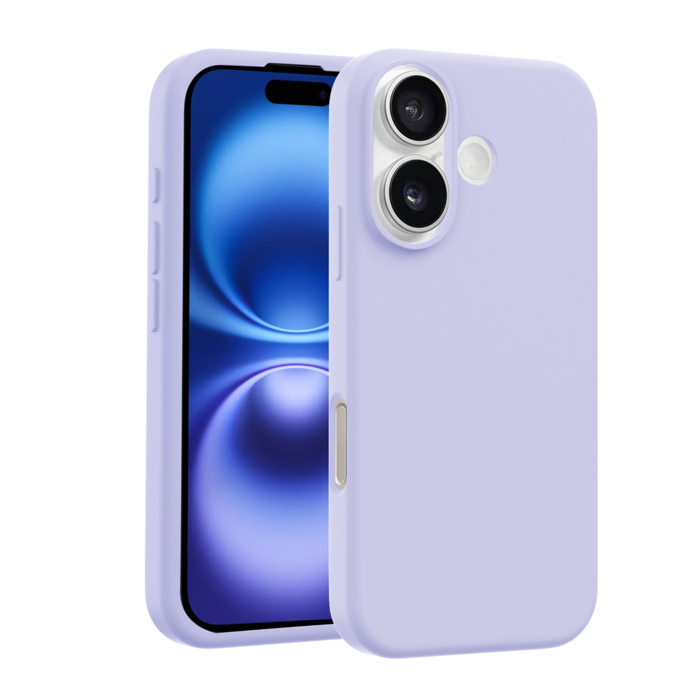 Coverzs Coverzs iPhone 16 Plus luxe siliconen hoesje (paars)