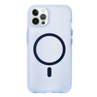 Coverzs Coverzs iPhone 12 Pro Max smooth siliconen MagSafe case (lichtblauw)