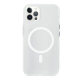Coverzs iPhone 12 Pro Max smooth siliconen MagSafe case (transparant)