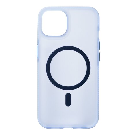 Coverzs Coverzs iPhone 13 smooth siliconen MagSafe case (lichtblauw)