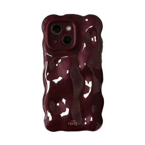 xoxo Wildhearts xoxo Wildhearts Bubbly case Burgundy - iPhone 15 hoesje xoxo Wildhearts xoxo Wildhearts Bubbly case Burgundy - iPhone 15 hoesje