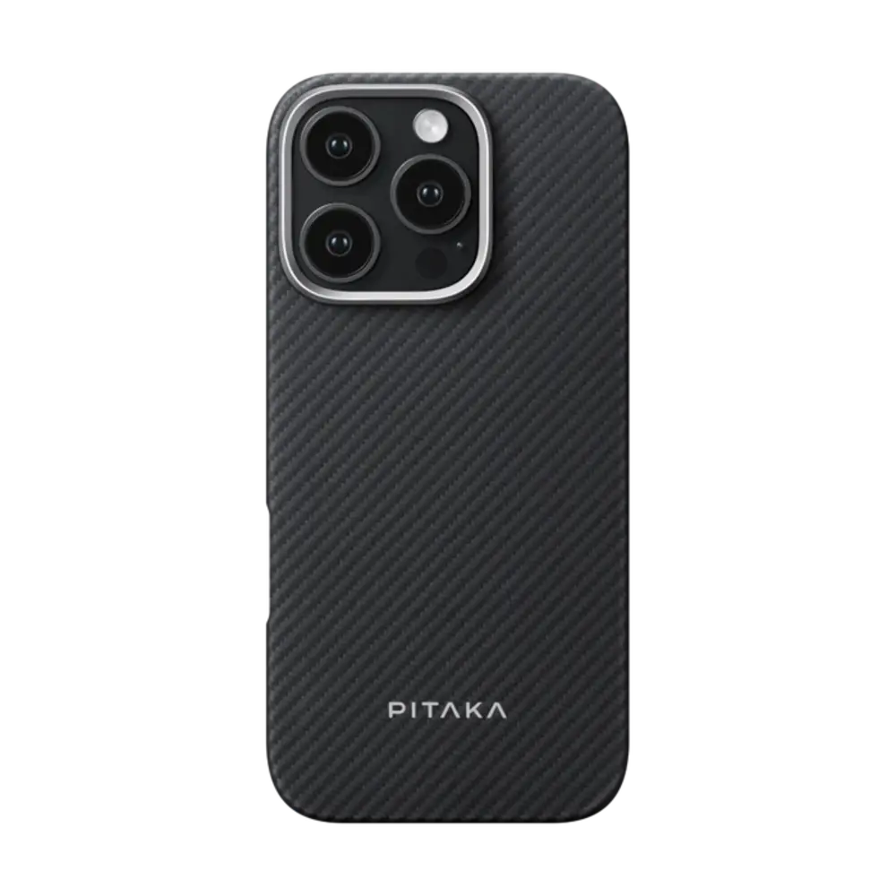Pitaka Pitaka iPhone 16 Pro Ultra slim case (zwart/grijs)